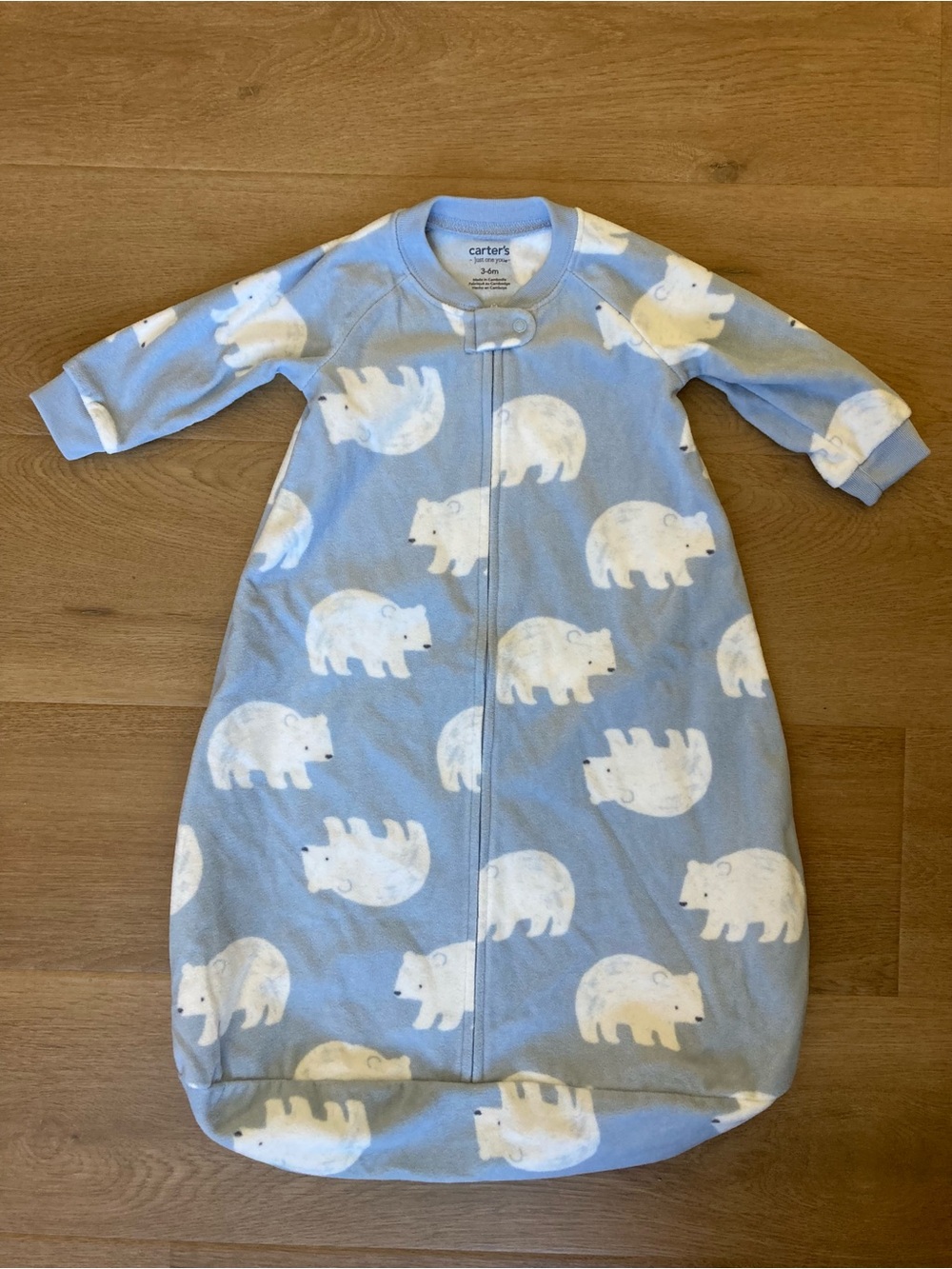 Carter's Light Blue Polar Bear Fleece Sleep Sack